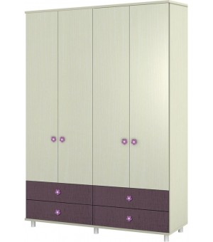 ארון בגדים 4 דלתות ו 4 מגירות דגם c-8