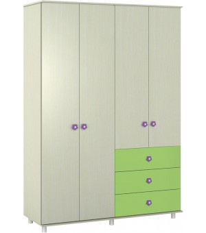 ארון בגדים 4 דלתות ו 3 מגירות דגם C-6