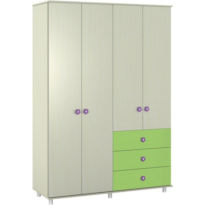 ארון בגדים 4 דלתות ו 3 מגירות דגם C-6