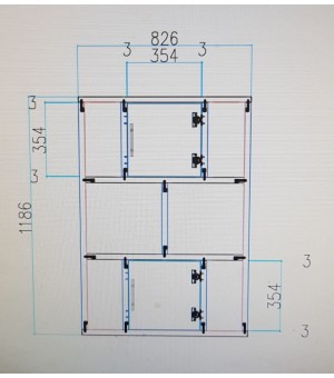 כוורת ריצפתית 6 תאים ו2 דלתות דגם B