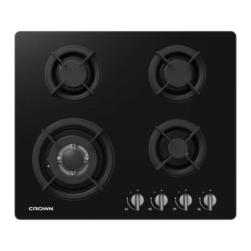 כיריים גז זכוכית 4 להבות קראון דגם CR-GH-400BK כיריים גז זכוכית 4 להבות קראון דגם CR-GH-400BK