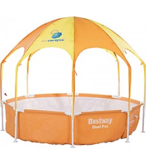 בריכה BESTWAY עם גגון הצללה משולבת מזרקת מים קוטר 2.4 מטר עומק 51 ס"מ דגם 56432